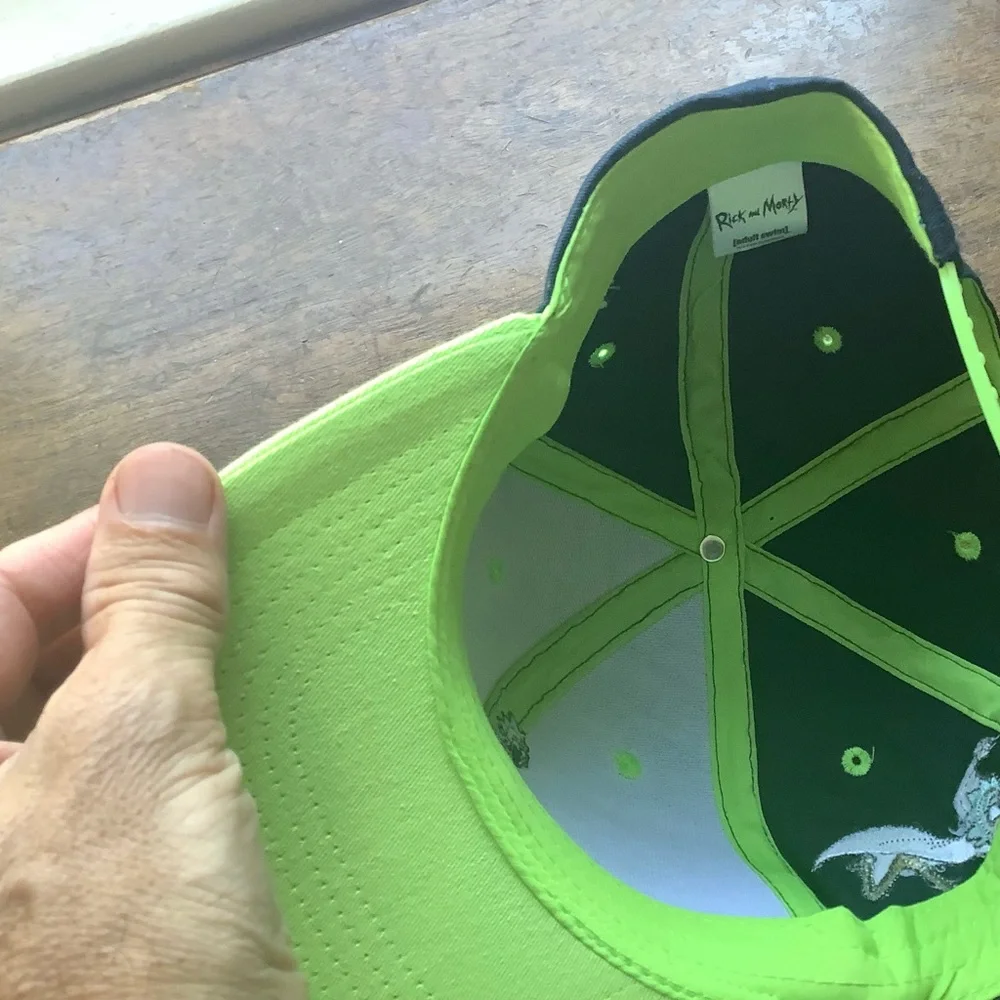 Kids Rick and Morty Navy and Lime Green Cap
